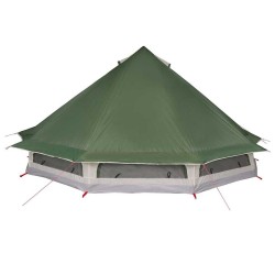 Tente familiale Tipi verte pour 10 personnes, imperméable 