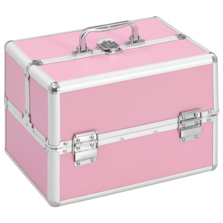 Mallette à maquillage 22x30x21 cm Rose Aluminium  