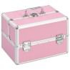 Mallette à maquillage 22x30x21 cm Rose Aluminium  