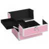 Mallette à maquillage 22x30x21 cm Rose Aluminium  