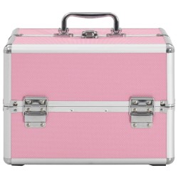 Mallette à maquillage 22x30x21 cm Rose Aluminium  