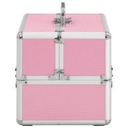 Mallette à maquillage 22x30x21 cm Rose Aluminium  