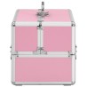 Mallette à maquillage 22x30x21 cm Rose Aluminium  