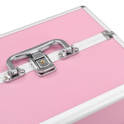 Mallette à maquillage 22x30x21 cm Rose Aluminium  