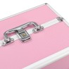 Mallette à maquillage 22x30x21 cm Rose Aluminium  