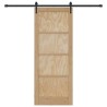 Porte coulissante avec quincaillerie 'ORKDAL'en bois de pin massif 