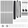 Jeu de clôtures Set de 2 Gris Métal 25 x 1,2 m Durable 