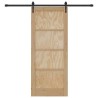 Porte Coulissante avec Ensemble de Matériel 83x202 cm Bois de Pin Massif 