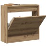 Meuble à chaussures Chêne artisan 60x21x57 cm Bois d'ingénierie 