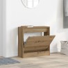 Meuble à chaussures Chêne artisan 60x21x57 cm Bois d'ingénierie 
