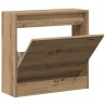 Meuble à chaussures Chêne artisan 60x21x57 cm Bois d'ingénierie 