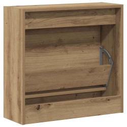 Meuble à chaussures Chêne artisan 60x21x57 cm Bois d'ingénierie 