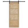 Porte coulissante avec quincaillerie 83x211 cm Bois massif Pin 