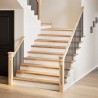 Marches d'escalier 4pcs non traité 120x25x2cm bois chêne massif 