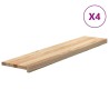 Marches d'escalier 4pcs non traité 120x25x2cm bois chêne massif 