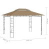 Belvédère 4x3x2,7 m Taupe 160 g/m² 