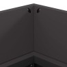 brasero avec rangement pour bûches Noir 160x45x35 cm Acier 