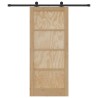 Porte coulissante avec kit matériel 86x198,5 cm en bois massif de pin 
