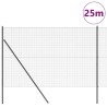 Ensemble de poteaux de clôture Set de 2 Gris Métal 25 x 1,5 m 