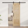 Porte coulissante avec ensemble de matos 61x198,5 cm Bois solide en pin 