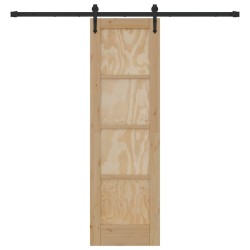 Porte coulissante avec ensemble de matos 61x198,5 cm Bois solide en pin 