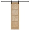 Porte coulissante avec ensemble de matos 61x198,5 cm Bois solide en pin 