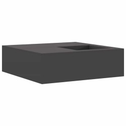 Brasero avec rangement à bûches Noir 100x100x30 cm Acier 