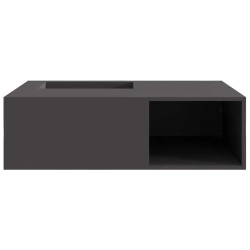 Brasero avec rangement à bûches Noir 100x100x30 cm Acier 