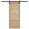 Porte coulissante avec matériel 83x202 cm en bois massif de pin 
