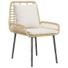 Ensemble de salle à manger pour jardin avec oreiller 3 pcs 