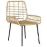 Ensemble de salle à manger pour jardin avec oreiller 3 pcs 