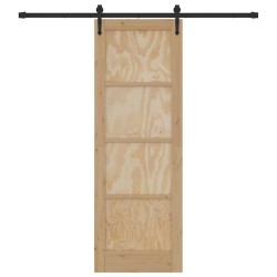 Porte coulissante avec kit matériel 73,5x211 cm en pin massif 