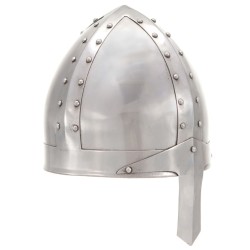 Casque de chevalier médiéval antique pour GN Argenté Acier 