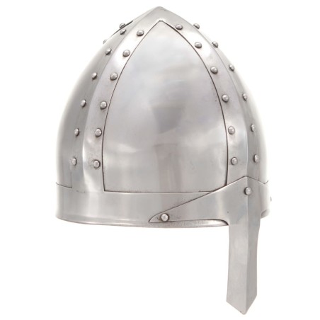Casque de chevalier médiéval antique pour GN Argenté Acier 