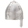 Casque de chevalier médiéval antique pour GN Argenté Acier 