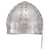 Casque de chevalier médiéval antique pour GN Argenté Acier 
