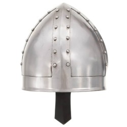 Casque de chevalier médiéval antique pour GN Argenté Acier 