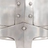 Casque de chevalier médiéval antique pour GN Argenté Acier 