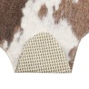 Tapis marron et blanc motif vache lavable antidérapant 