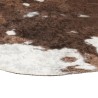 Tapis marron et blanc motif vache lavable antidérapant 