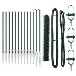 Ensemble de Clôture 2 unités Vert Acier 25 x 1,2 m Durable 