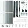 Ensemble de Clôture 2 unités Vert Acier 25 x 1,2 m Durable 