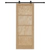 Porte coulissante avec ensemble de quincaillerie 83x211 cm Bois massif en pin 