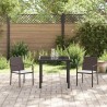 Ensemble de jardin 3 pièces avec coussins en poly rotin marron. 