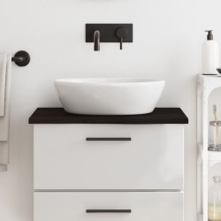 Comptoir de salle de bain marron foncé 60x60x2 cm bois traité 