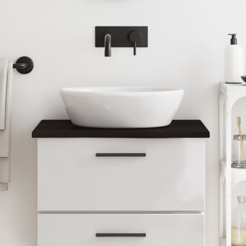Comptoir de salle de bain marron foncé 60x60x2 cm bois traité 