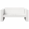 Canapé de jardin 2 places 134x60x62 cm blanc en bois massif de pin 