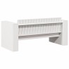 Canapé de jardin 2 places 134x60x62 cm blanc en bois massif de pin 