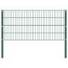 Panneau de clôture avec poteaux Fer 3,4 x 0,8 m Vert 