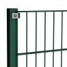Panneau de clôture avec poteaux Fer 3,4 x 0,8 m Vert 